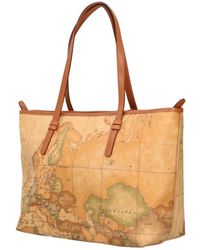 Alviero Martini 1A Classe - Einkaufstasche Mit Geo-Print Und Lederbesatz - Lyst