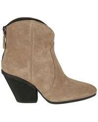 Stivaletti / Stivali | Stivaletto con tacco in pelle scamosciata marrone  Marrone Chiaro | Hogan Donna ~ Ematch