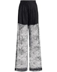 Alberta Ferretti - Broeken ,Zwart ,Wijde Broeken - Lyst