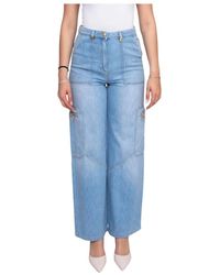 Elisabetta Franchi - Wide Trousers - Lyst