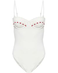 Posse - Badmode ,Wit ,Satijn Pia Monokini - Lyst