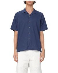 Paul Smith - Blaues Texturiertes Baumwollhemd - Lyst