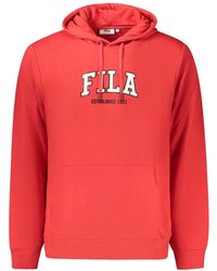 Fila - Hoodies & Sweatvesten ,Rood ,Katoen Rifredi Hoodie - Lyst