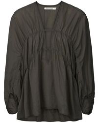 Rabens Saloner - Elegante v-ausschnitt bluse faded - Lyst