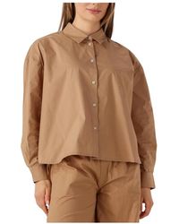 RUBY TUESDAY - Overhemden ,Bruin ,Ibine Blouse - Lyst