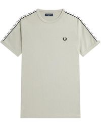 Fred Perry - Ringer T-Shirt Met Laurel Crown Tape - Lyst