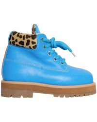 PDF - Schoenen ,Blauw ,Leer Strada Low Cheetah Boots - Lyst