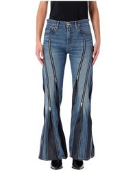 Junya Watanabe - Geritste Denim Jeans - Lyst