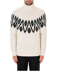 Dondup - Truien & Vesten ,Wit ,Wol Turtleneck Trui - Lyst
