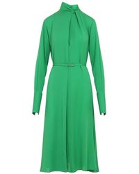 Tom Ford - Kleedjes ,Groen ,Washed Silk Midi Dress - Lyst
