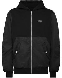 Philipp Plein - Hoodies & Sweatvesten ,Zwart ,Katoen Hoodie Sweatjacket Ls Iconic - Lyst