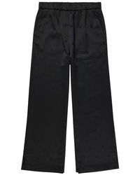 Munthe - Jacquard Broek Met Wijde Pijpen En Elastische Tailleband - Lyst