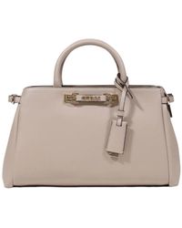 Guess - Luxe Satchel Met Gestructureerde Silhouet - Lyst