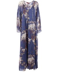 Max Mara - Kleedjes ,Blauw ,Angus Kaftan Jurk - Lyst