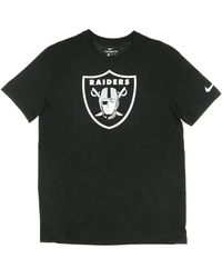 Nike - Fitness ,Zwart ,Katoen Nfl Logo Tee Las Vegas Raiders - Lyst