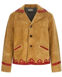 Bode - Trefoil Suede Jacket - Lyst