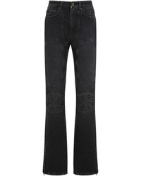 Jean Paul Gaultier - Denim Jeans With Lacing And Knee Bonding Detail - Lyst