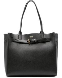 Tom Ford - Schwarze leder-tote-tasche - Lyst