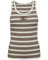 co'couture - Tops ,Bruin ,Sleeveless Tops - Lyst