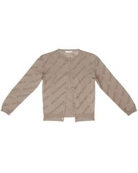 Balenciaga - Cárdigan corto con logo estampado - Lyst