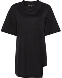 Y-3 - T-shirt e polo nere in misto cotone con logo - Lyst
