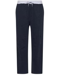 Brunello Cucinelli - Broeken ,Blauw ,Katoen Trainingsbroeken - Lyst