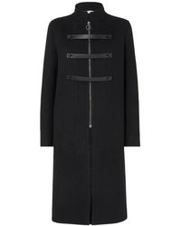 Fendi - Jassen ,Zwart ,Wol Wollen Jas Met Lammy-Kraag - Lyst