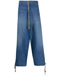 Greg Lauren - Jeans ,Blauw ,Katoen Hybrid Loose-Fit Drawstring Jeans - Lyst