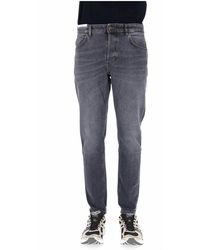 PT Torino - Jeans ,Grijs ,Katoen Reggae Tapered Jeans - Lyst
