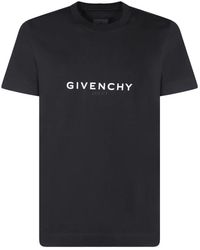 Givenchy - Schwarzes t-shirt mit signature prints - Lyst