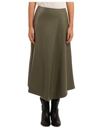 BOSS - Rokken ,Groen ,Leer Rok Van Imitatieleer Met Ruche-Detail - Lyst