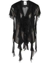 Erika Cavallini Semi Couture - Overhemden ,Zwart ,Blouses - Lyst