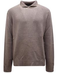 Dondup - Truien & Vesten ,Grijs ,Wol Wollen Trui Dolcevita Stijl - Lyst