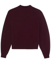 Kujten - Truien & Vesten ,Rood ,Wol Fany Cashmere Trui Met Schoorsteen Kraag - Lyst