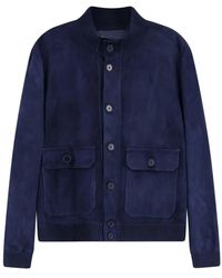 Salvatore Santoro - Suede Bomberjack - Lyst