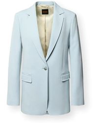 BOSS - Jassen ,Blauw ,Polyester Jabla 3 Blazer - Lyst