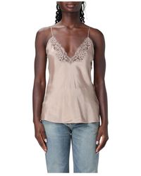 Saint Laurent - Sleeveless Tops - Lyst