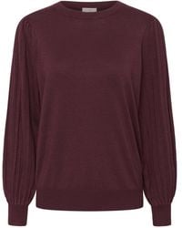 Kaffe - Truien & Vesten ,Rood ,Windsor Wine Gebreide Trui - Lyst