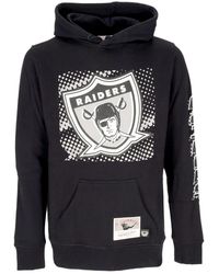 Mitchell & Ness - Hoodies & Sweatvesten ,Zwart ,Katoen Oakland Raiders Nfl Big Face Hoodie - Lyst