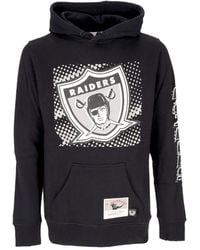 Mitchell & Ness - Hoodies & Sweatvesten ,Zwart ,Katoen Oakland Raiders Nfl Big Face Hoodie - Lyst