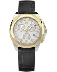 Versace - Armbanduhr chronograph chrono lady schwarz, gold 40 mm ve3ca0223 - Lyst