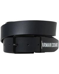ARMANI EXCHANGE - Blauer Wendbarer Ledergürtel - Lyst