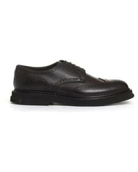 Doucal's - Braune lederschnürschuhe mit brogue-detail - Lyst