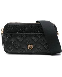Pinko - Stilvolle schwarze umhängetasche mit taschen - Lyst