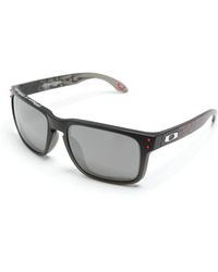Oakley - Occhiali da sole neri quadrati lenti grigie - Lyst