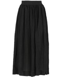 Uma Wang - Falda negra de viscosa elegante - Lyst