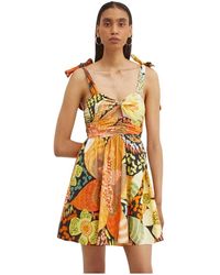 Never Fully Dressed - Jurk Met Strikbandjes En Bloemenprint - Lyst