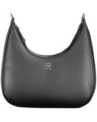 Tommy Hilfiger - Schwarze Handtasche Mit Verstellbarem Schultergurt - Lyst