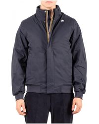 K-Way - Jassen ,Blauw ,Polyester Amaury Twill Marmotta Jacket - Lyst
