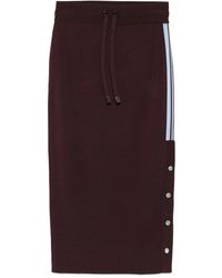 Pinko - Rokken ,Rood ,Rode Midi Rok Met Koord En Zijstreep - Lyst
